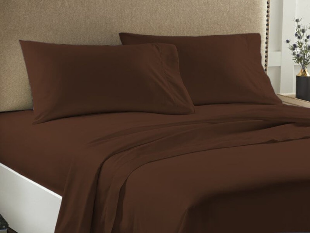 Σετ Σεντόνια Μονά Μονόχρωμα Καφέ Economy Γαρύφαλλο | Γαρύφαλλο - Λευκά Είδη